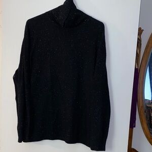 Black Cashmere Turtleneck Sweater